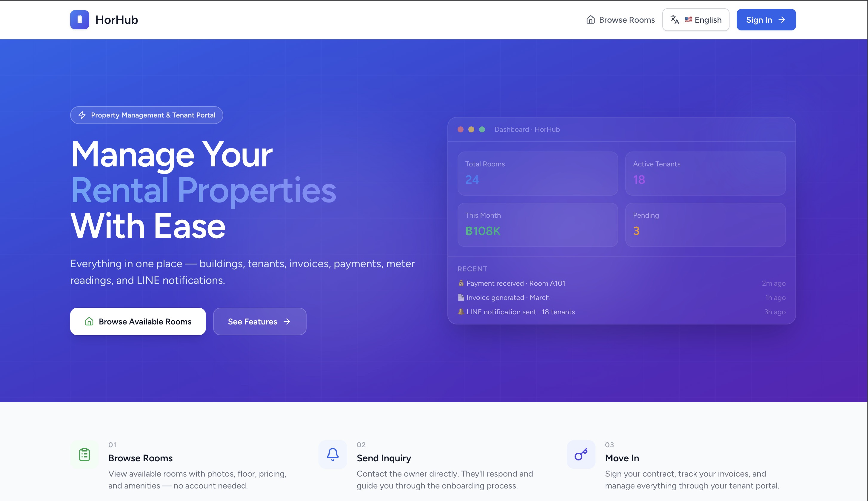 HorHub Dashboard Preview